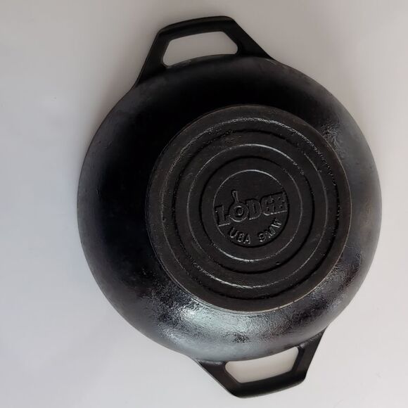 Lodge Cast Iron Wok / Deep Pan Made In US - Picture 5 of 7